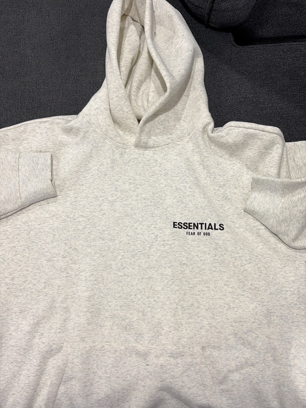 Essentials Men's Light Gray Heather Logo Hoodie
